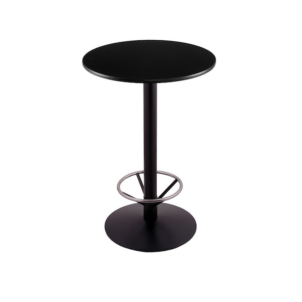 42" 214 Black Table 24" dia. Top, Foot Ring